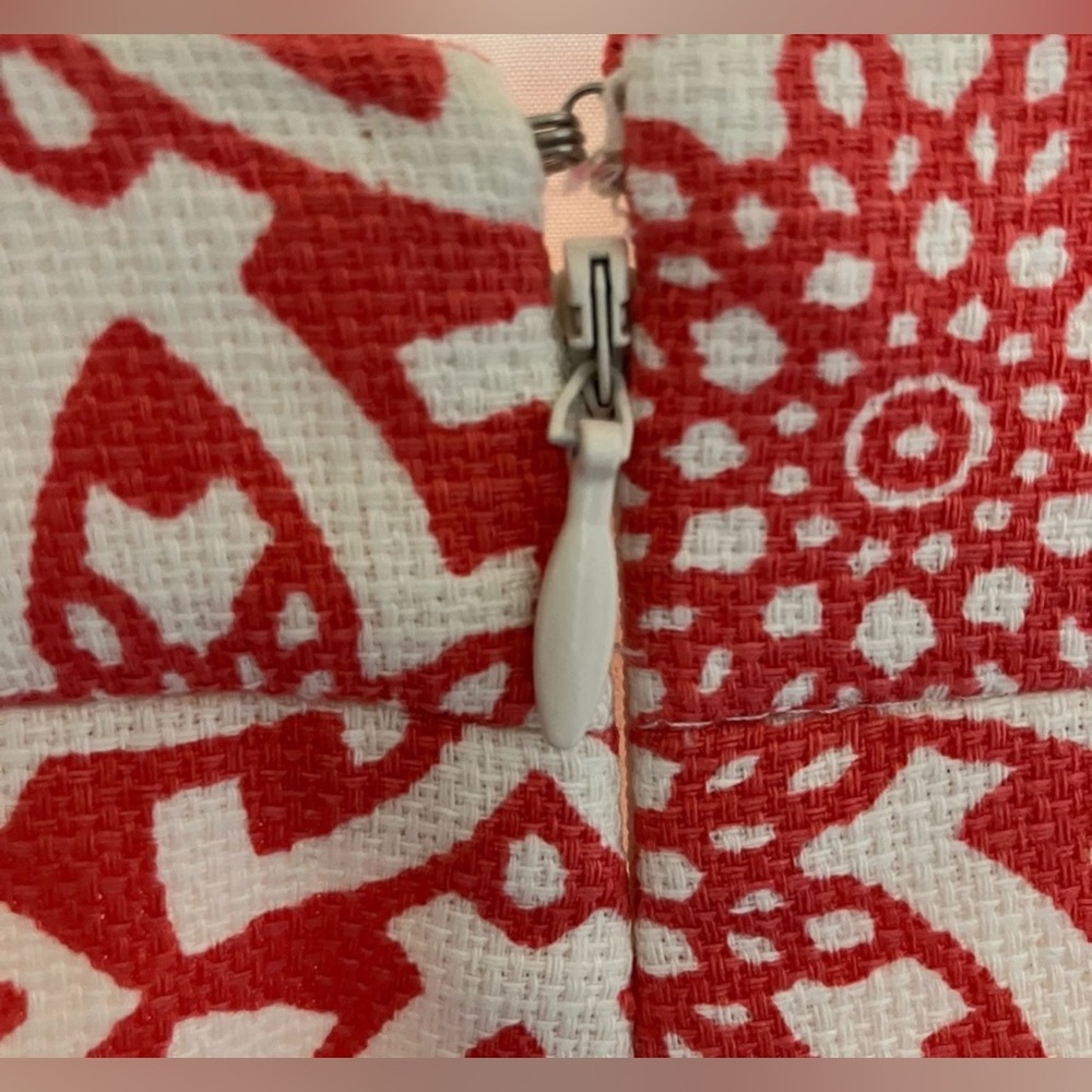 J Crew Basketweave pencil skirt CORAL LINEN Skirt Lined Back Slit Size 4 - Picture 4 of 14